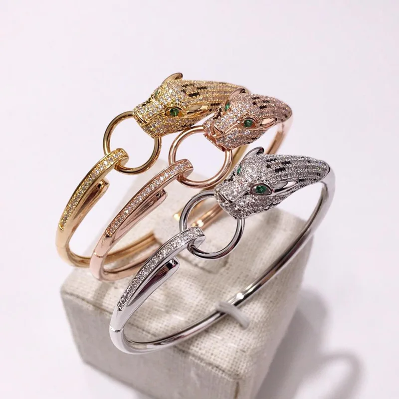 

Hot Jewelry Fashion Style Leopard Rhinestone Bracelet for Women Wedding Jewelry Clothing accessories