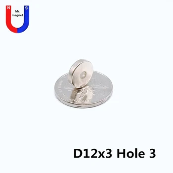 

10/50/500pcs 12*3-3 Strong Ring magnets Dia 12mm x 3mm N35 Neodymium Magnet Rare Earth 12x3 12mm*3mm hole: 3mm round magnet