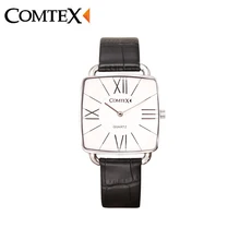 Comtex Fashion Business Masculino Relógio Feminino Mulheres Casuais Relógio de Quartzo Das Senhoras Relógios de Luxo Da Marca de Relógio de Couro À Prova D’ Água S6365L