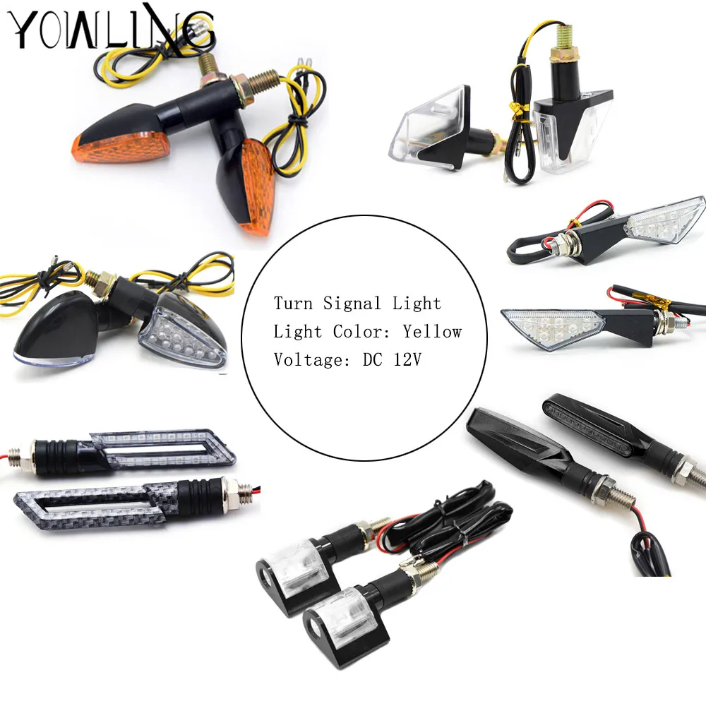 

2Pcs/1Pair Universal Amber Light Led Motorcycle Turn Signal Indicator Light FOR YAMAHA YZF-R1 WGP FZ6R N-MAX 150 YBR125 MT-03