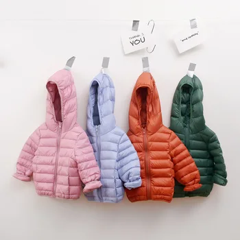 

Autumn and Winter Cloths for Boys Cotton Kids Lightweight Down Coat Baby jacket for Girls parka Outerwear Hoodies Boy Coat