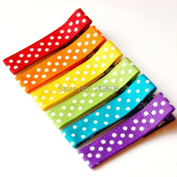 Rainbow Polka Dot Hair Clips .jpg