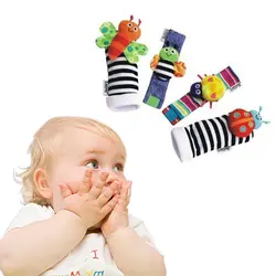Детские игрушки для малышей, детские носки, погремушки, игрушки, погремушки на запястье и носки для ног, juguetes para bebes de 0-12 месяцев, подарок на