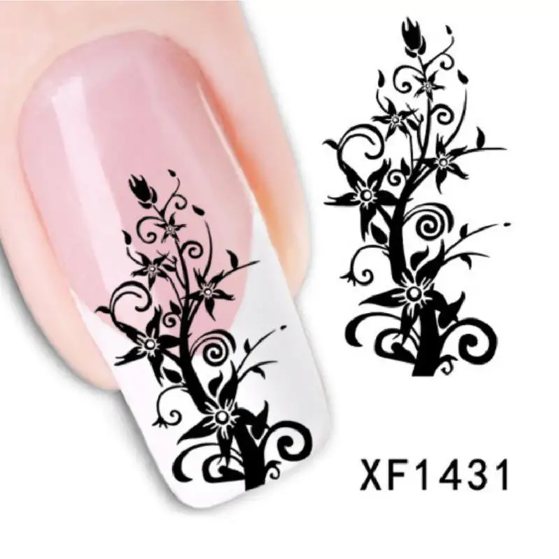summer style beauty manicure black Morningglory de...
