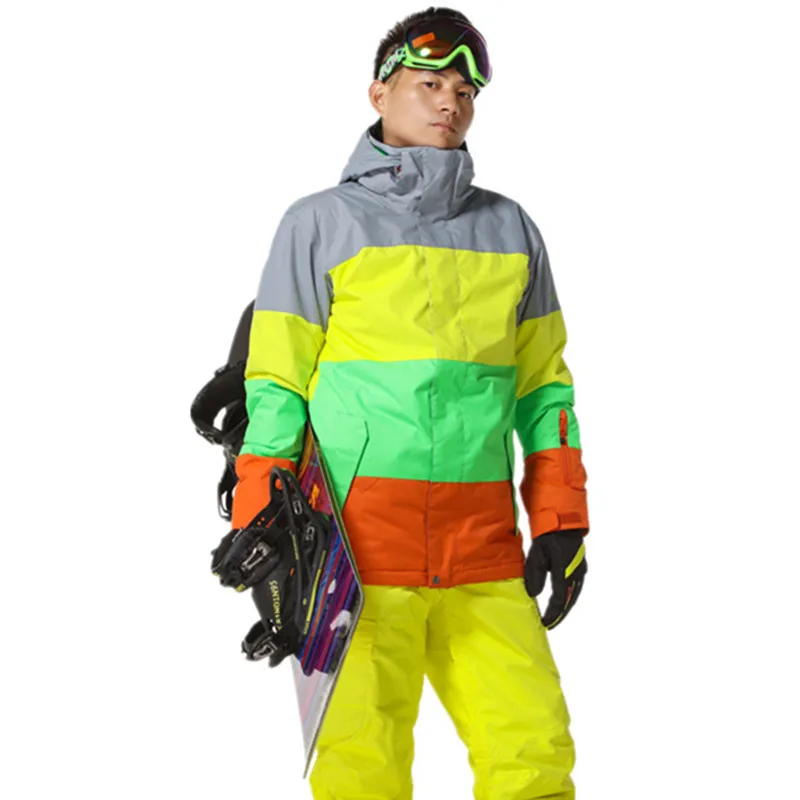 

-30 Degree Super Warm Winter ski jacket men Waterproof breathable snowboard snow jacket outdoor skiing ski clothing