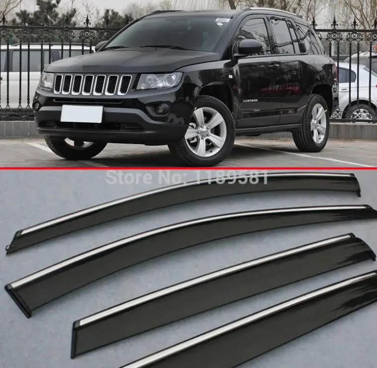 Ветрозащитный козырек для Jeep Compass 2010 2011 2012 2013 2014 2015|window wind deflectors|wind deflectordeflector vent |