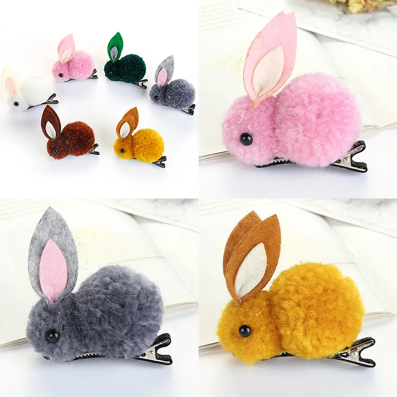2Pcs/Set Korean Hair Clip Animals Rabbit Hairpins For Girls Hair Accessories 3D Plush Rabbit Ears Cute Kids Baby Hair Clips 2Pcs/Set Korean Hair Clip Animals Rabbit Hairpins For Girls Hair Accessories 3D Plush Rabbit Ears Cute Kids Baby Hair Clips