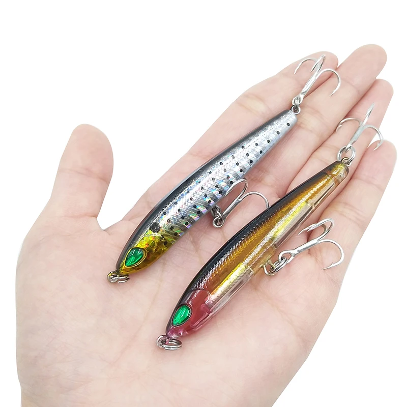 

New 1pcs 8cm/9g Sinking Hard Jigging Thrill Stick Fishing Lure Shad Pencil 3D Eye Artificial Bait Bass Pike Lures fishing Tackle