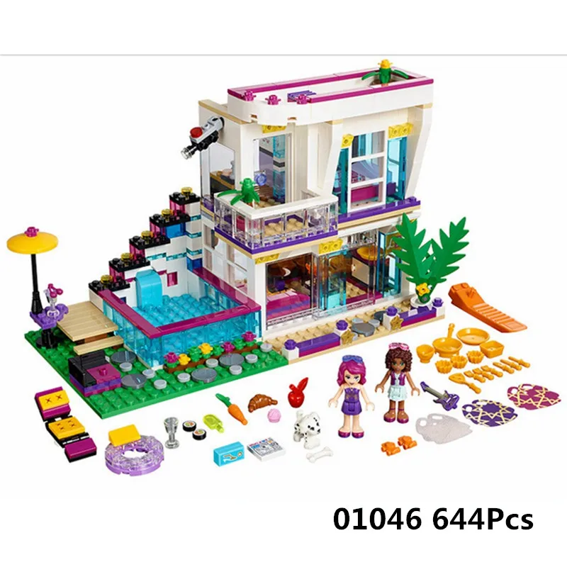 

01046 Girls Club Friends Livi's Pop Star House Building Blocks Compatible with Friends House 41135 Brick Toys