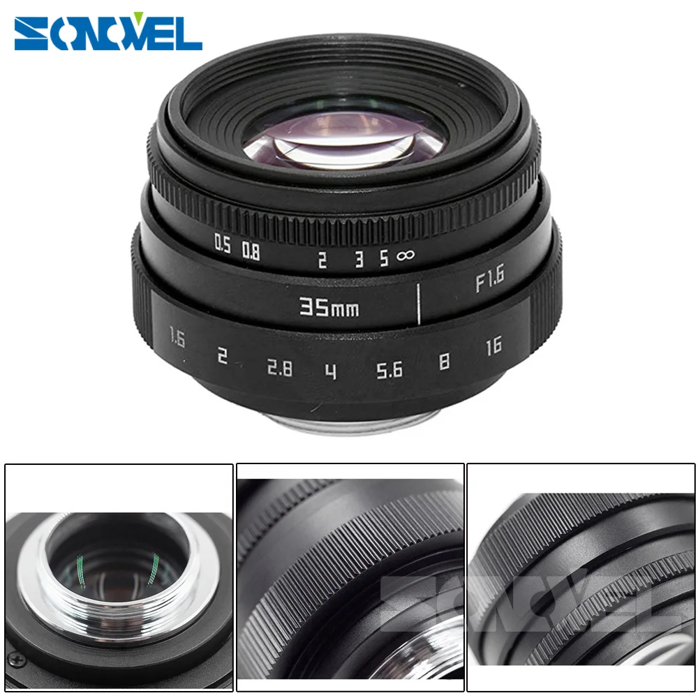 Объектив камеры 35 мм f1.6 C крепление Объективы для видеонаблюдения II N1 Fujifilm Fuji NEX