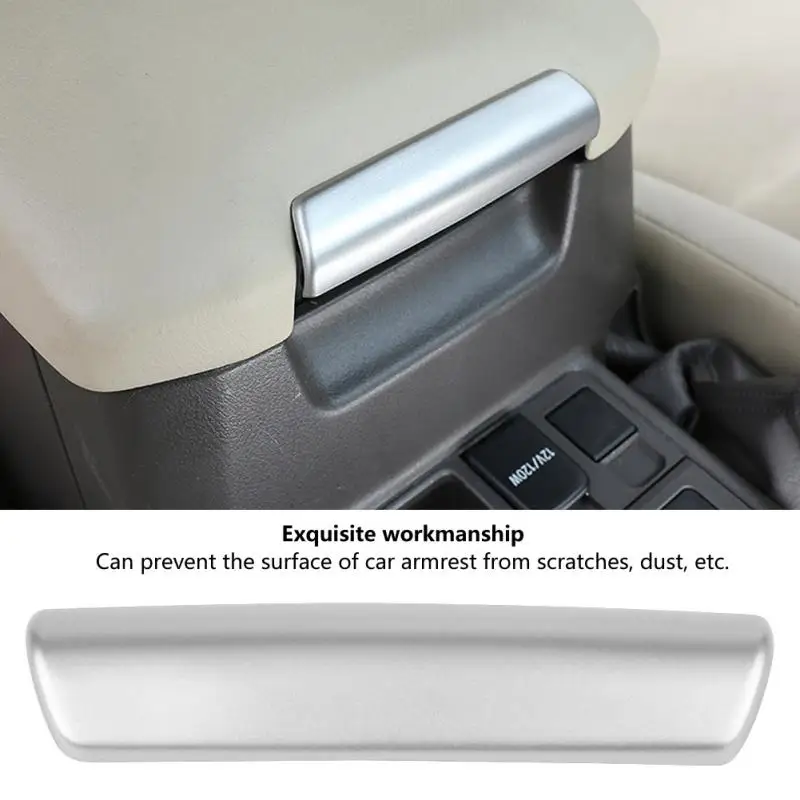 

Silver Chrome Car Interior Armrest Sequins Trim Cover for Toyota Land Cruiser Prado J150 2010-2018 Car Styling