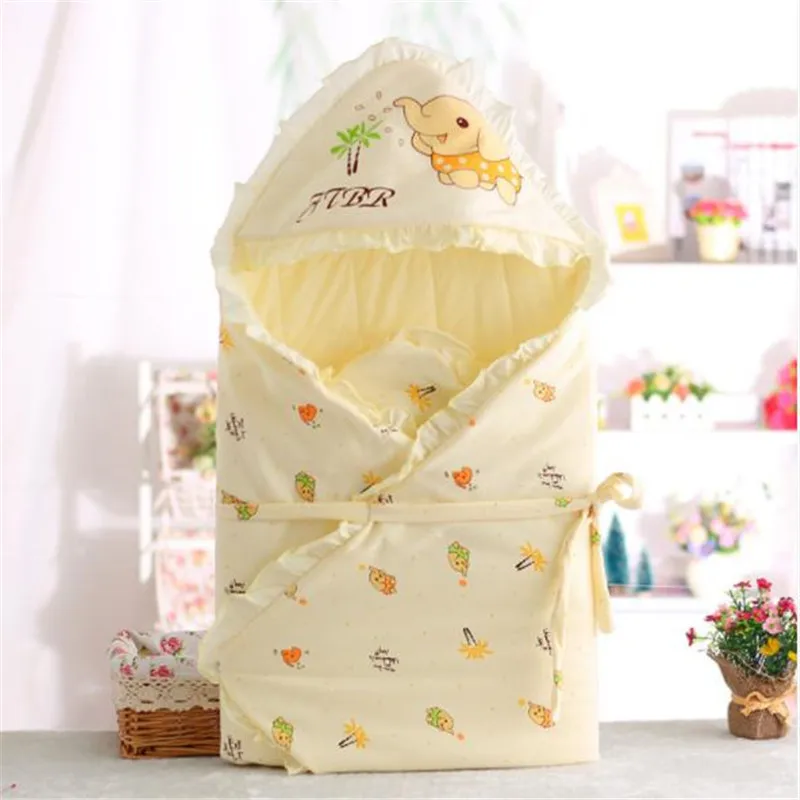 

Envelope for newborns Swaddle 90*90cm infant Swaddling Blanket Swaddle Wrap Winter Cotton printed baby Sleeping Bag bedding set