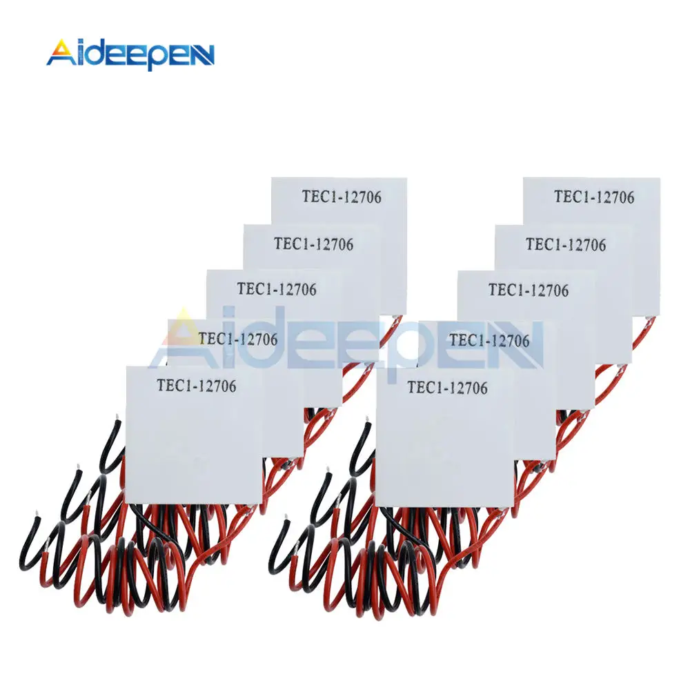 10 шт. TEC1-12706 TEC112706 12706 TEC Термоэлектрический охладитель Пельтье 12V полупроводниковое охлаждение радиатор в виде пластины модуль