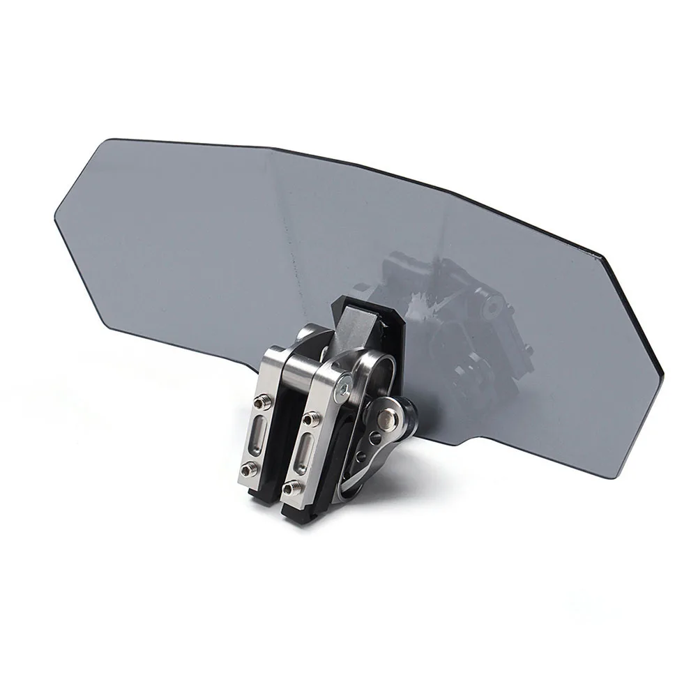 Newest Universal Motorcycle Windshield Adjustable Clip On Extension Spoiler Windscreen CSL2018