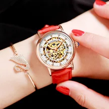 Women Watches Luxury Brand Fully Hollowed Out Luminous Automatic Mechanical Watch Fashion Female Business Relogio Feminino xiaomi ciga design hollowed out mechanical wristwatches watch reddot winner stainless fashion luxury automatic watches men women
