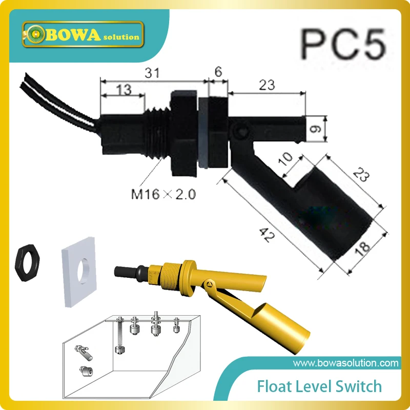 M16* 20 боковая установка переключатели уровня поплавка контроля воды Н или уровня масла в баке