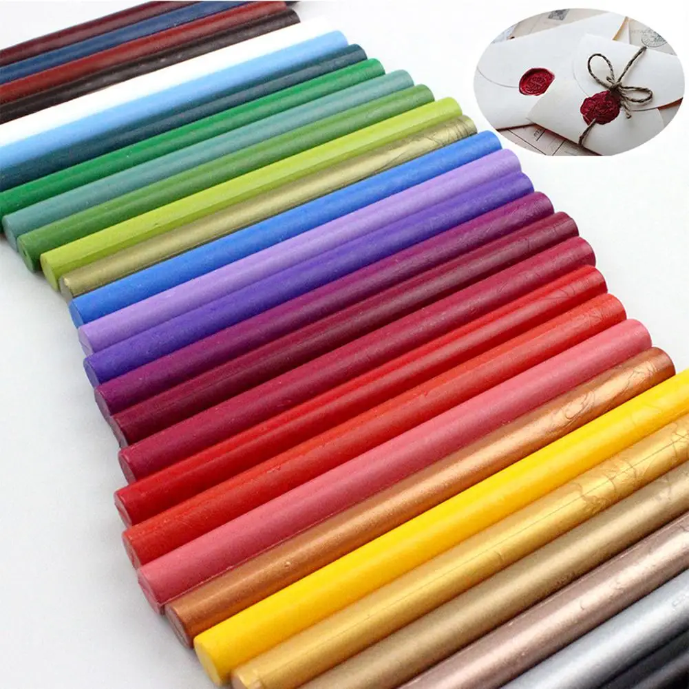  HobbyLane 10Pcs/Set Vintage Sealing Wax Sticks for Melting Tool Stamp Envelope Invitation - 33060495855