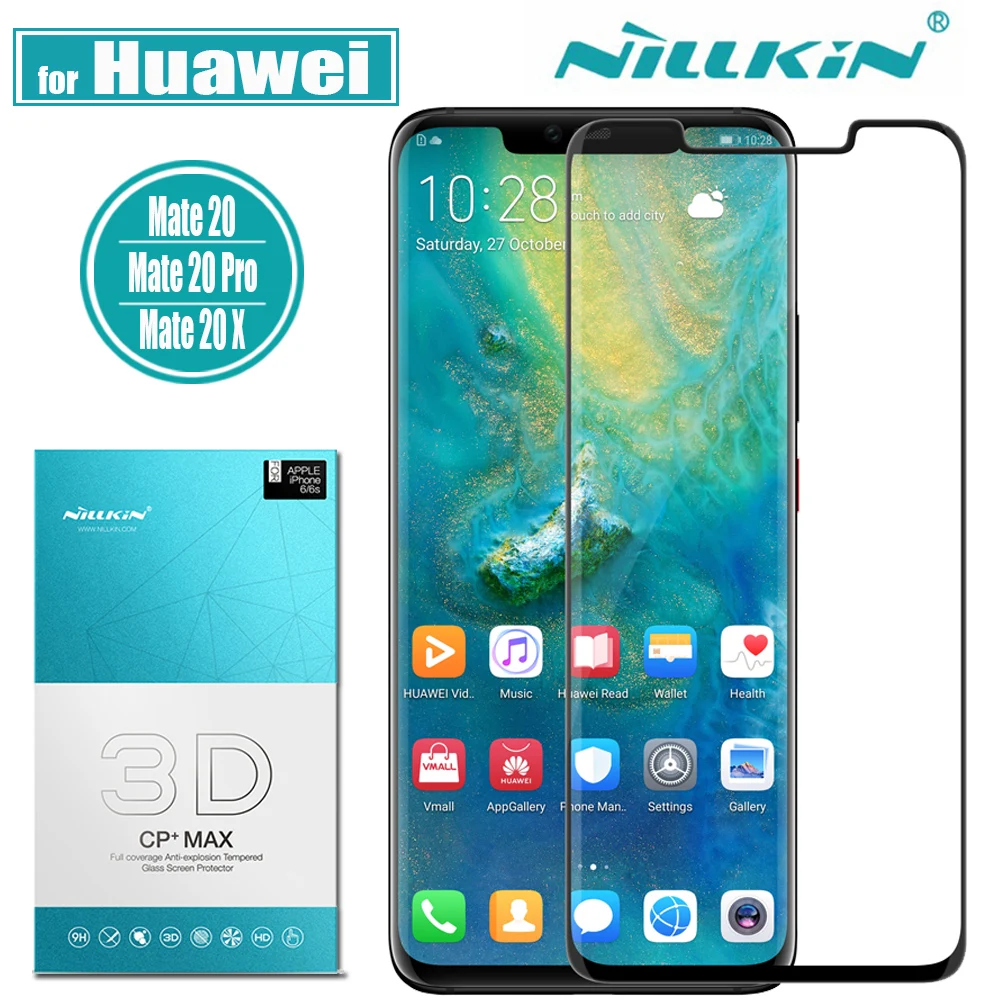 

Huawei Mate 20 Pro Tempered Glass Mate 20 Screen Protector Nillkin 3D CP+MAX Full Cover Glue Clear Film for Huawei Mate 20 X