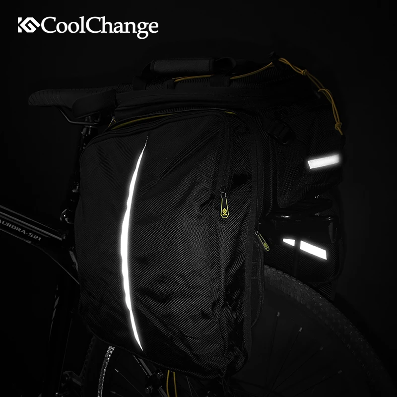 Sale CoolChange Waterproof Bicycle Bag 35L Multifunction Portable Cycling Rear Seat Tail Bag Bike Bag Shoulder Handbag Accessories 3