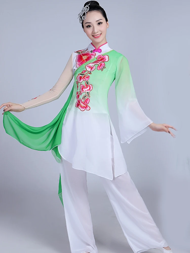 Китайский костюм Hanfu стиль национальные танцевальные костюмы рукава танцевальные классические танцевальные костюмы