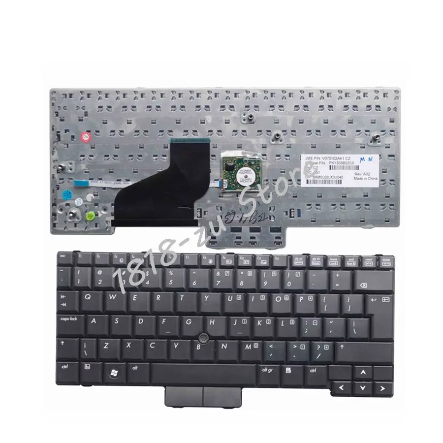 Клавиатура YALUZU для ноутбука HP 2530 2530P 2533T новая черная клавиатура новый интерфейс