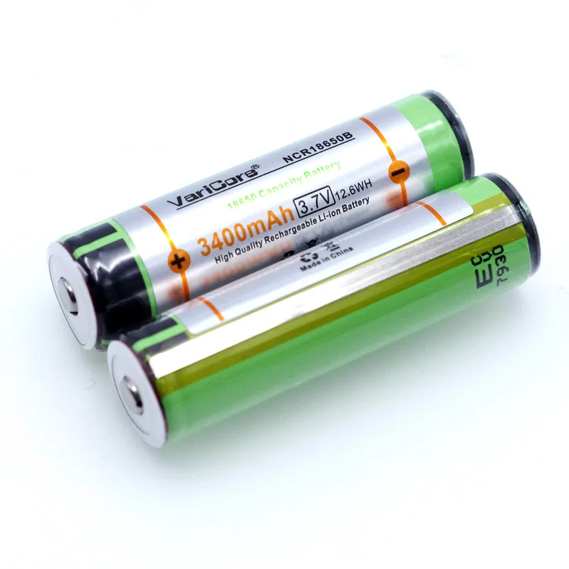 VariCore Защищенный 18650 NCR18650B 3400 mAh перезаряжаемый аккумулятор 3,7 V с печатной платой для фонариков