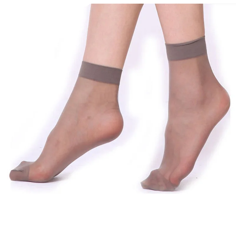 Милые носки Harajuku женские летние женские хлопковые модные 10 пар ультратонких прозрачных волокон кристально эластичные короткие носки Y523