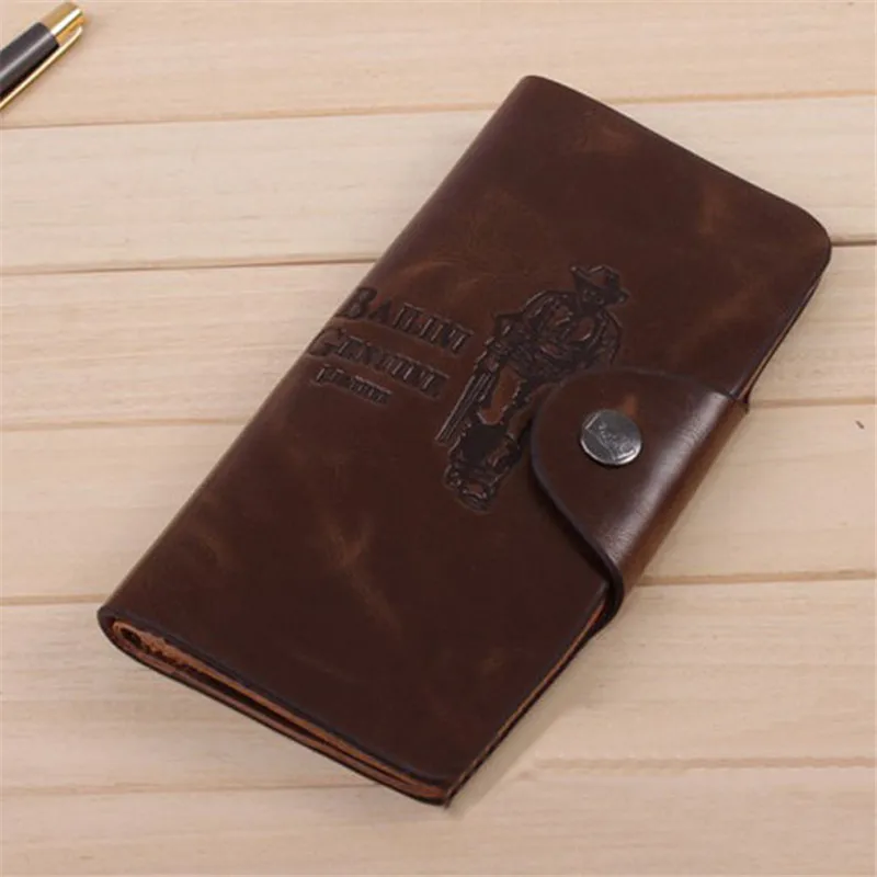 

2017 Mens Leather Wallet Long Pockets ID Card Clutch Bifold Purse Men's Busienss Wallets Purse sacoche homme carteras mujer