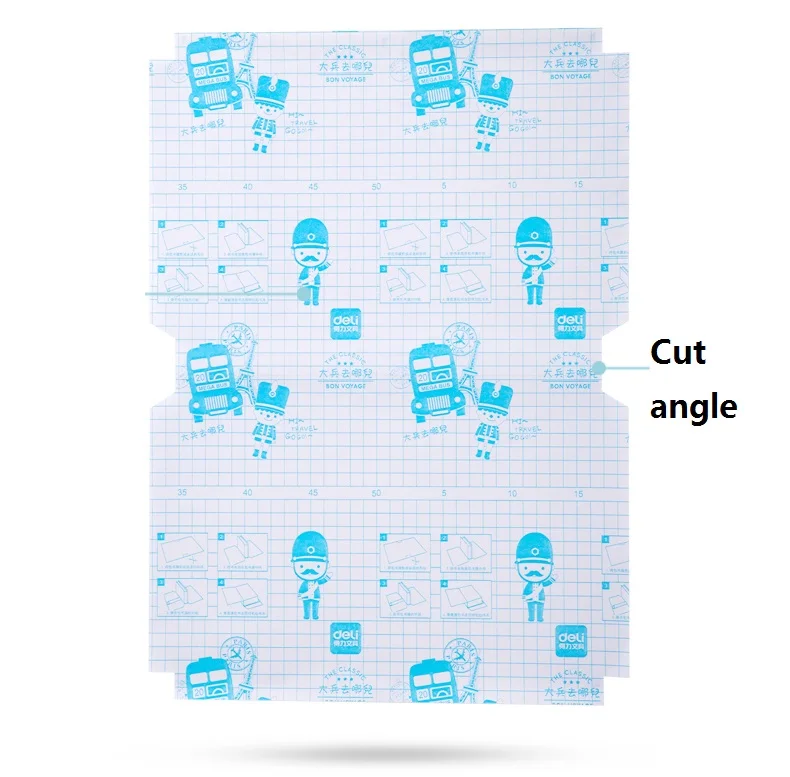 Estudantes da Escola Ângulo de Corte Folhas Tamanhos Diferentes 32 k - 16 a4 Transparente Livro Claro Cobre Filme Pegajoso Proteger 70567 30 3 4 Capa de livro