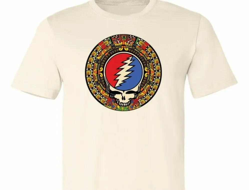 

Vintage Grateful Dead Mayan Calendar Skull men's T shirt size T193 Fashion Style Men Tee,custom printed tshirt,2019 hot tees