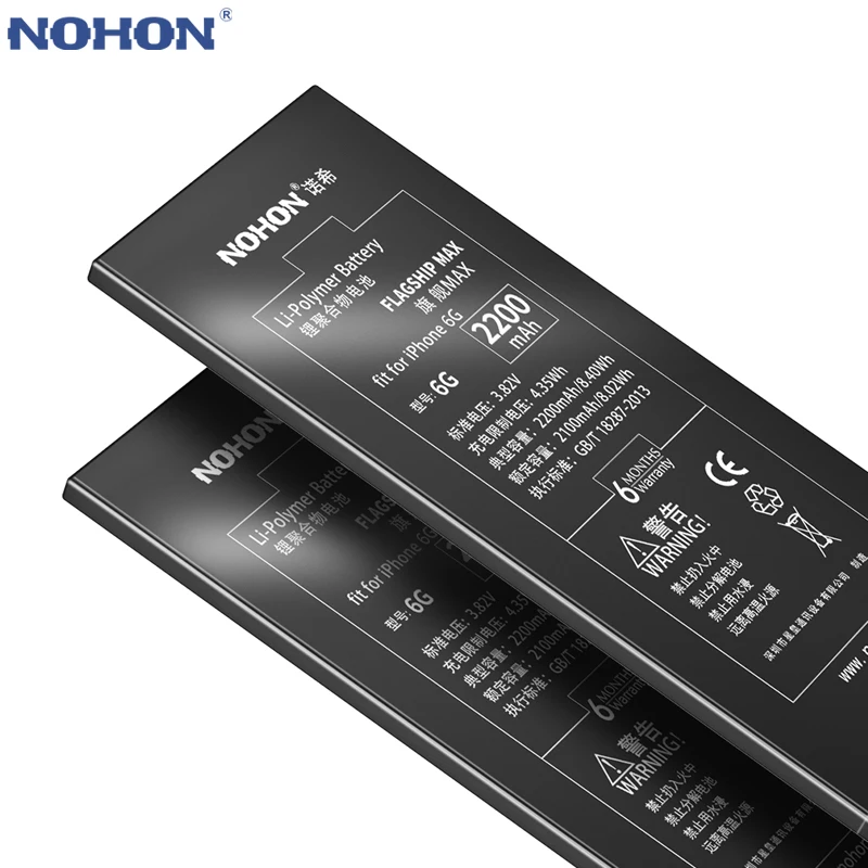 Buy Original NOHON Phone Battery For Apple iPhone 6 6G Max Capacity 2200mAh