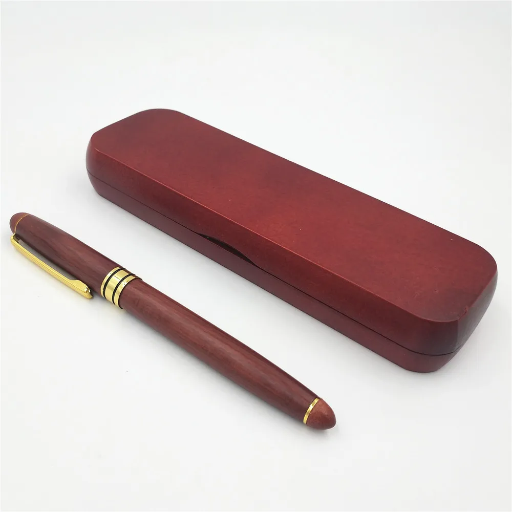 Emoshire Red wood pumping pen red wood pencil case two - piece spot wholesale bulk customization LOGO (11)