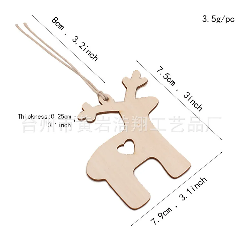 1 шт. деревянные подарки для рукоделия креативная Рождественская елка шаровая Головка домашняя вешалка в качестве украшения лазерная гравировка 3 мм вешалка