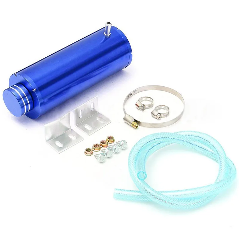 1set Blue  800ml Unbiversal Overflow Catch Tank Radiator Coolant Cooling Aluminum Alloy Catch Tank Overflow Reservoir
