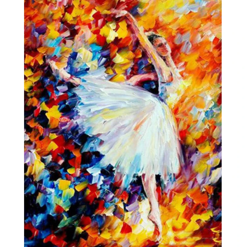 Diamond Mazayka Ballet dance fairy girl 5d Diy Diamond Painting Cross Stitch Kits round Diamond Embroidery 3D needlework picture (1)