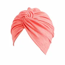 Модная женская шапка-тюрбан, эластичная хлопковая шапка, индийский шарф, внутренний тюрбан, мусульманский тюрбан, головной платок