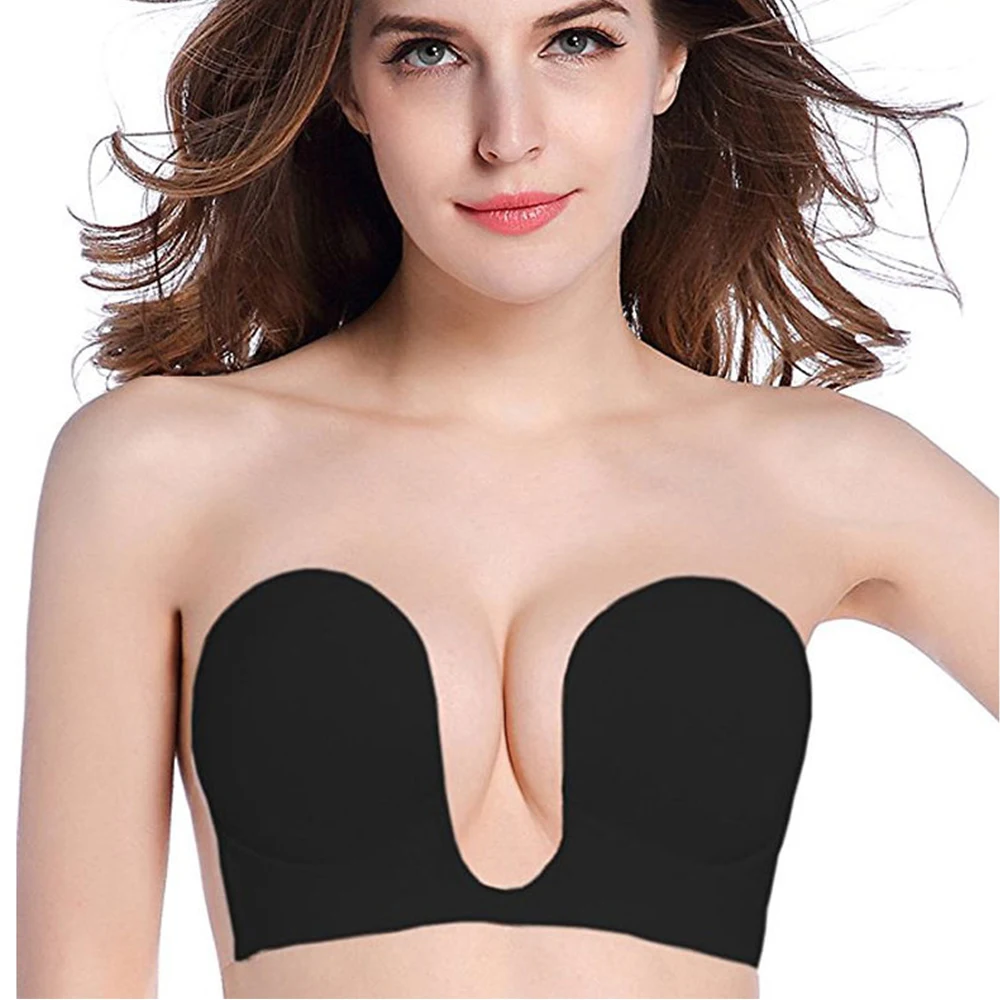 Style New Ladies Strapless Sexy Super Push Up Bra Adhesive Invisible 