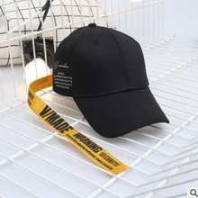 Корейская версия модная солнцезащитная Кепка для мужчин и женщин Новая буква длинный ремень хип-хоп бейсбол модная пара хип-хоп кепка