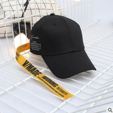

Korean version fashionable sunshade hat for men and women new letter long belt hip-hop baseball fashionable couple hip-hop cap