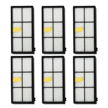 

6 Side Brushes and HEPA Filters Replacement For iRobot Roomba 800 900 Series 805 860 870 871 880 890 960 980 Robotic Vacuum (6