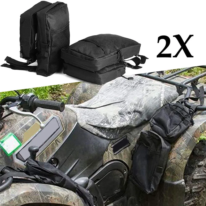 2x 600D ткань Оксфорд для хранения груза ATV UTV крыло сторона/бак седло Сумки Чехол