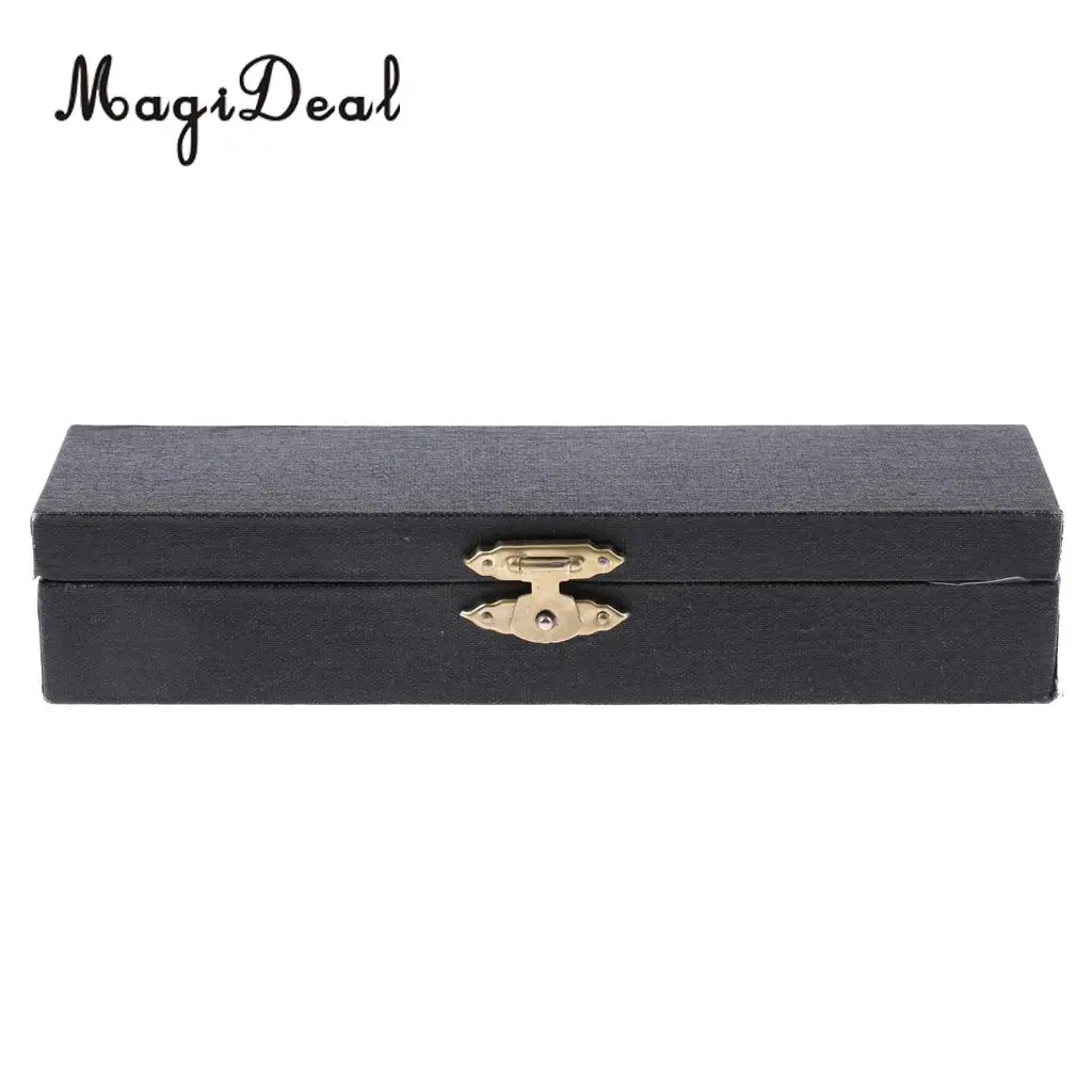 Miniature ABS Plastic Black Clarinet Musical Instrument with Box for 1/12 Dollhouse Music Room Table Decor Children Toy Gift