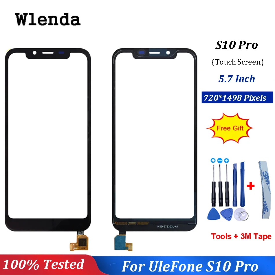 

Touch Glass Panel UleFone S10 Pro Touch Screen Digitizer Sensor Front Outer Glass Lens Without LCD+Free Tools