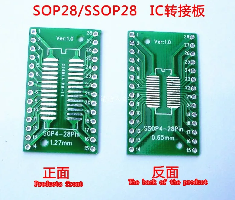 SOP28 адаптер пластина, SSOP28 отложным воротником DIP28 TSSOP28, SSOP28 к DIP28 TSSOP28, SMD DIP-переключатель, DIP-адаптер пластины