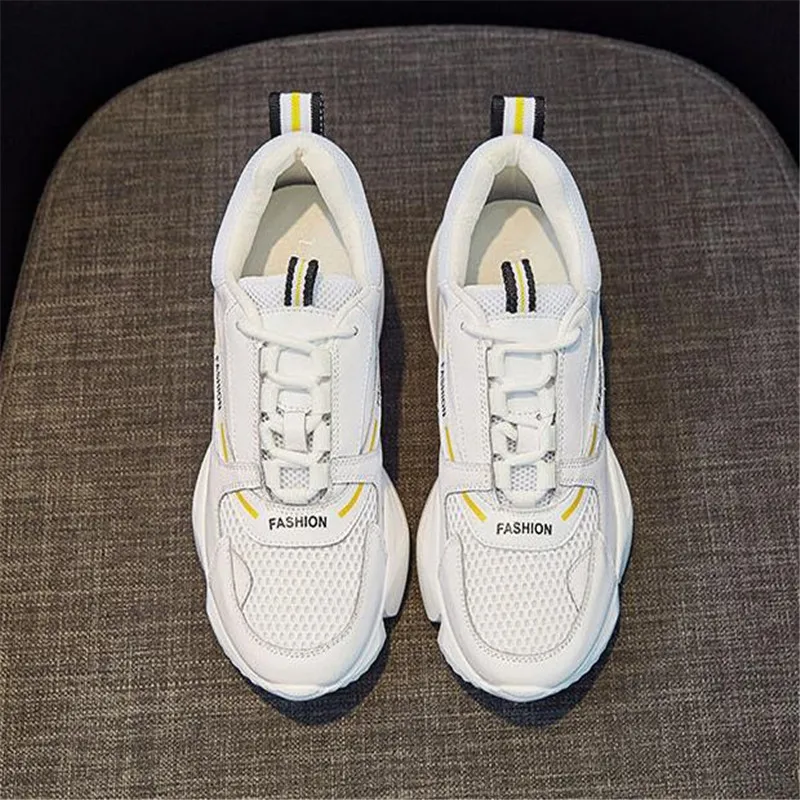 

2019 New casual women's shoes summer mesh thick-soled women single shoes fashion comfortable breathable wild soft running shoes