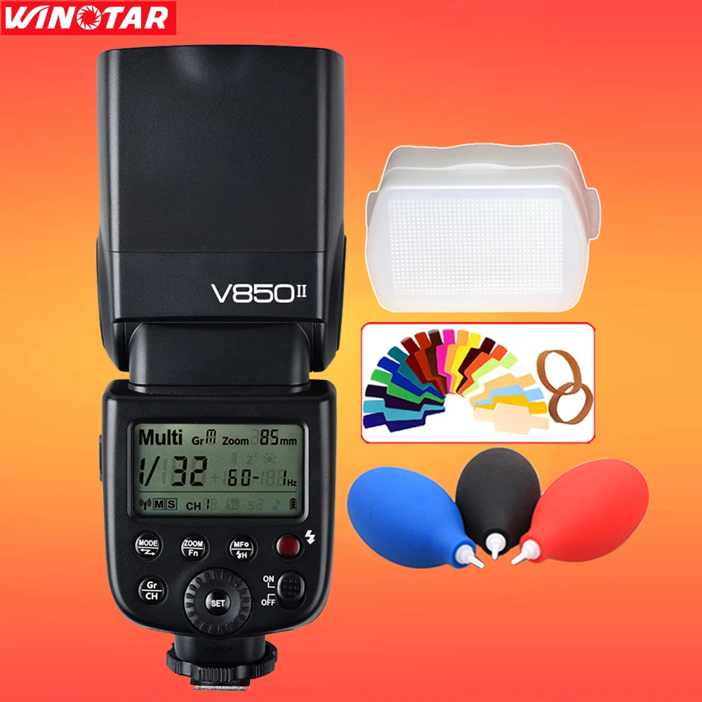 Godox V850II V850 II Built in 2 4G Supports Master Slave Li ion Battery GN60 for