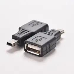 1 шт. USB 2,0 черный F/M женщина к Micro/Mini USB B 5 штекер USB адаптер OTG до до 480 Мбит/с