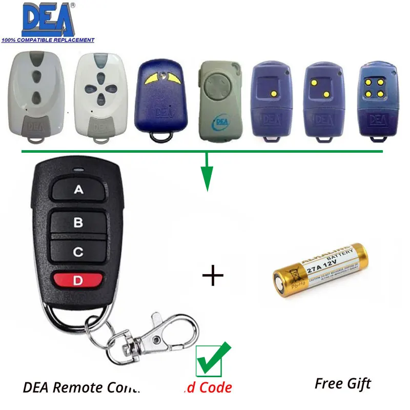 

Gate Hand Remote Control 4 button Fixed code remote Clone/Duplicator DEA MIO TD 2/4