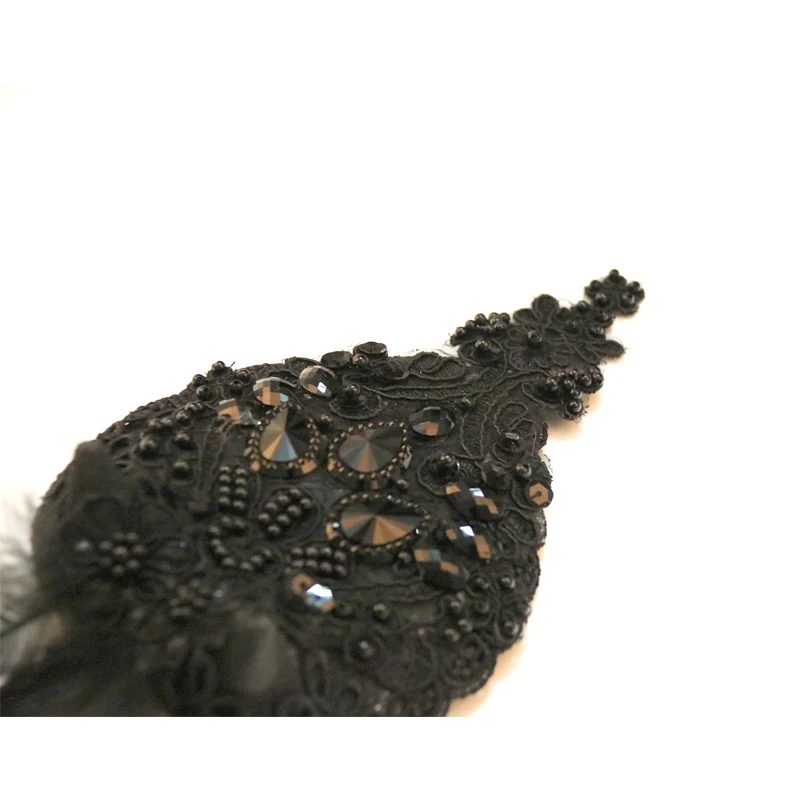 2018 Black Gothic Beading Headband Sheep Horn Headwear Evil Cosplay  Women's Halloween Costumes  (3)