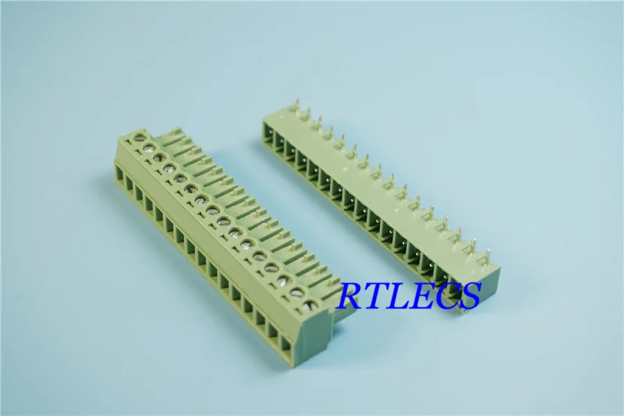 50Sets 16 Position 3.81 mm 0.150" Terminal Block Header Male Pins
